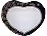 Heart pillows embroidered black